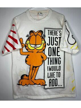 Vintage 1978 Rare Garfield All over Graphic T-shirt "Theres Just One Thing..."